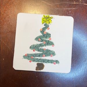 Watercolor Christmas Tree Coaster